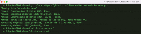 Install WordPress with OpenLiteSpeed using Docker Compose on Ubuntu 22.04