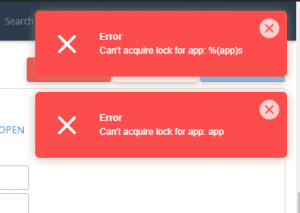 How to fix “Can’t acquire lock for app” error when editing Node.js app on Hosting